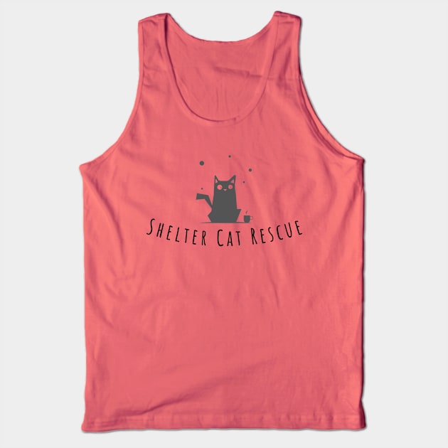 Shelter Cat Rescue Tank Top by MelHartman